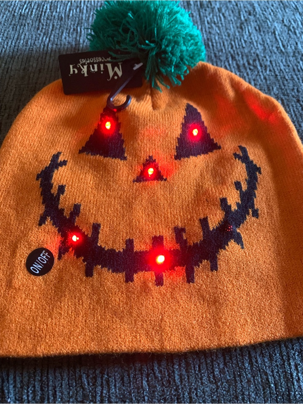 Orange LED Pumpkin Beanie